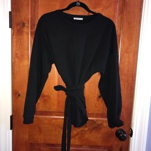 Zara Black Tied Sweaters